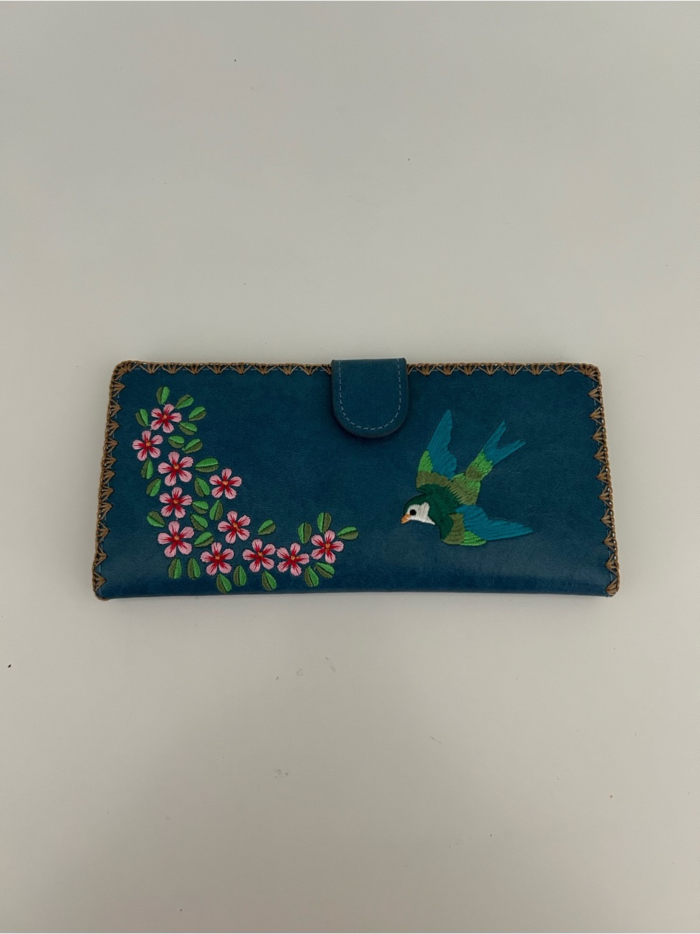 Lavishy Floral & Bird Embroidered Wallet